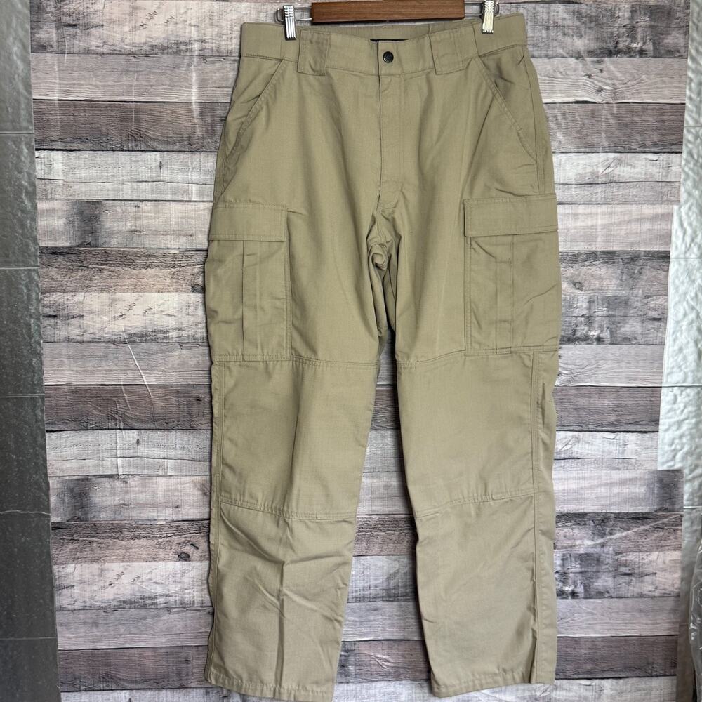 5.11 Tactical Ripstop TDU Cargo Pants Mens 36x30 Tan Adjustable Military